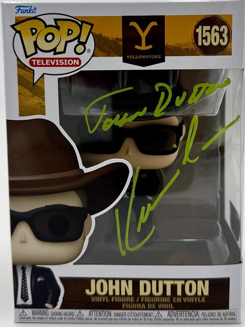 Kevin Costner Signed Funko Pop #1563 "Yellowstone" w/character name - SWAU COA